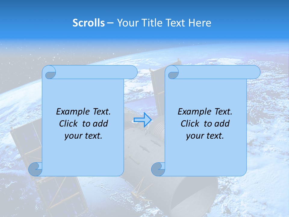 Space Telescope In Orbit PowerPoint Template