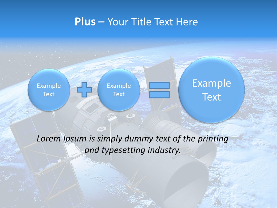 Space Telescope In Orbit PowerPoint Template