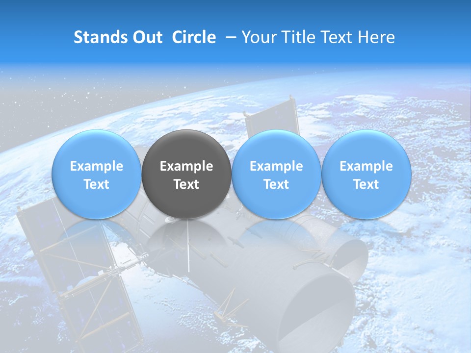 Space Telescope In Orbit PowerPoint Template
