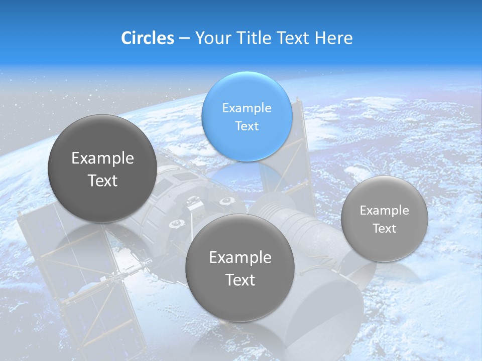 Space Telescope In Orbit PowerPoint Template