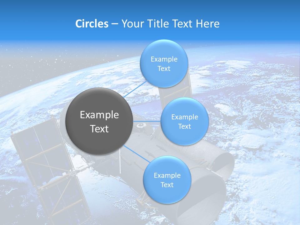 Space Telescope In Orbit PowerPoint Template