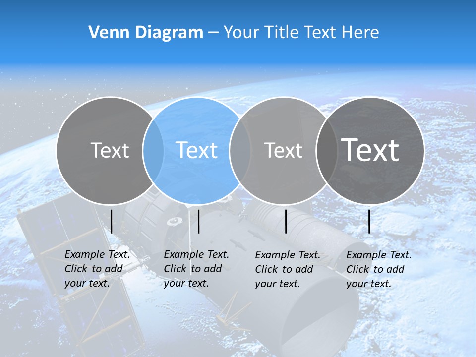 Space Telescope In Orbit PowerPoint Template