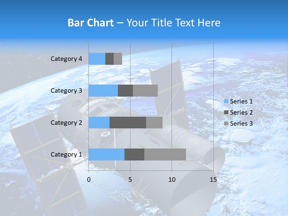 Space Telescope In Orbit PowerPoint Template