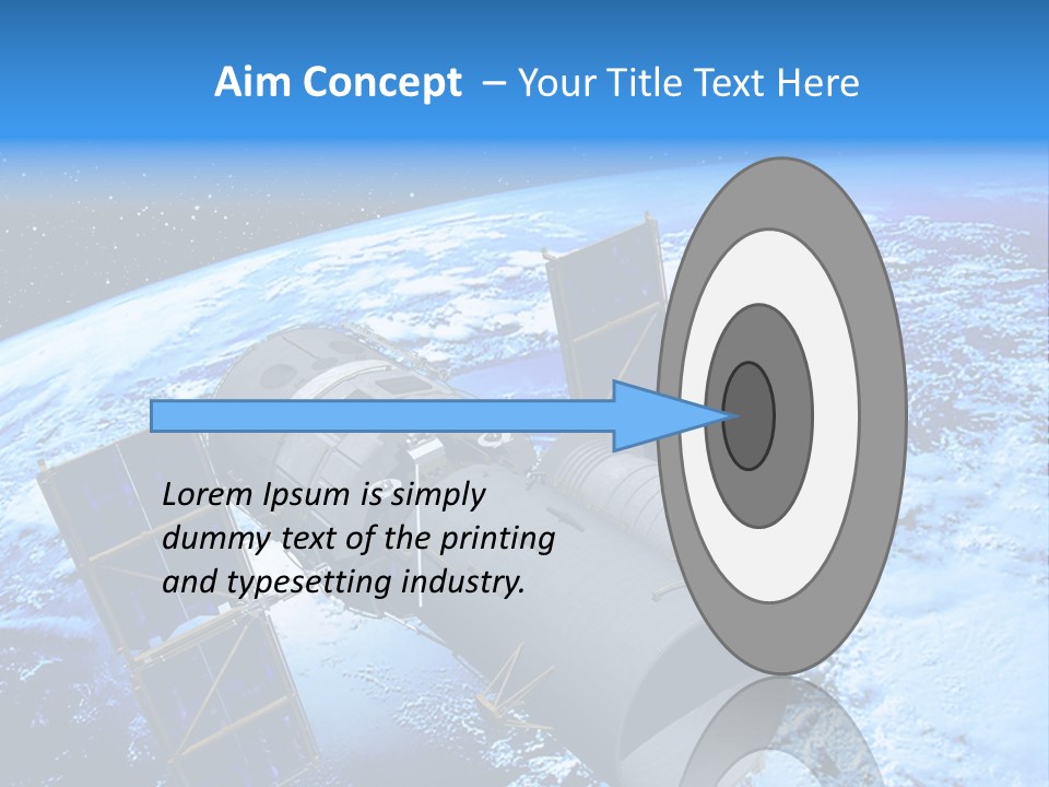 Space Telescope In Orbit PowerPoint Template
