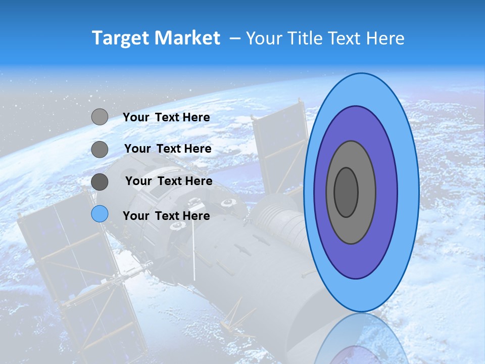 Space Telescope In Orbit PowerPoint Template