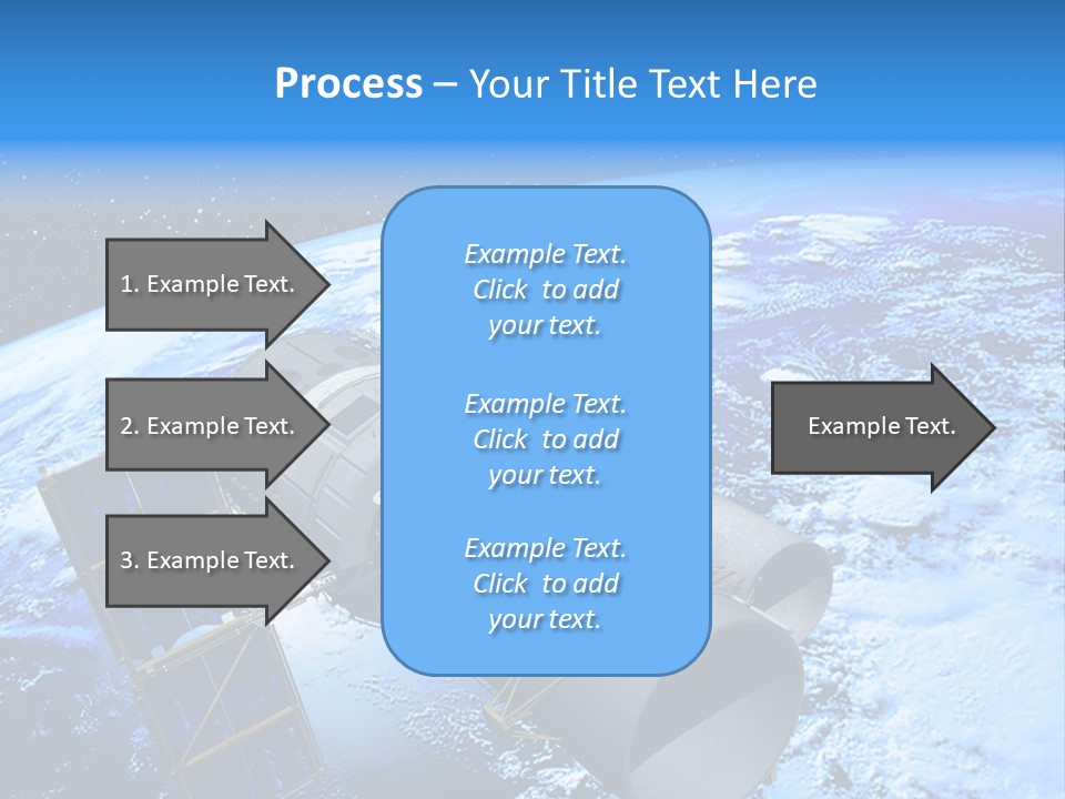 Space Telescope In Orbit PowerPoint Template