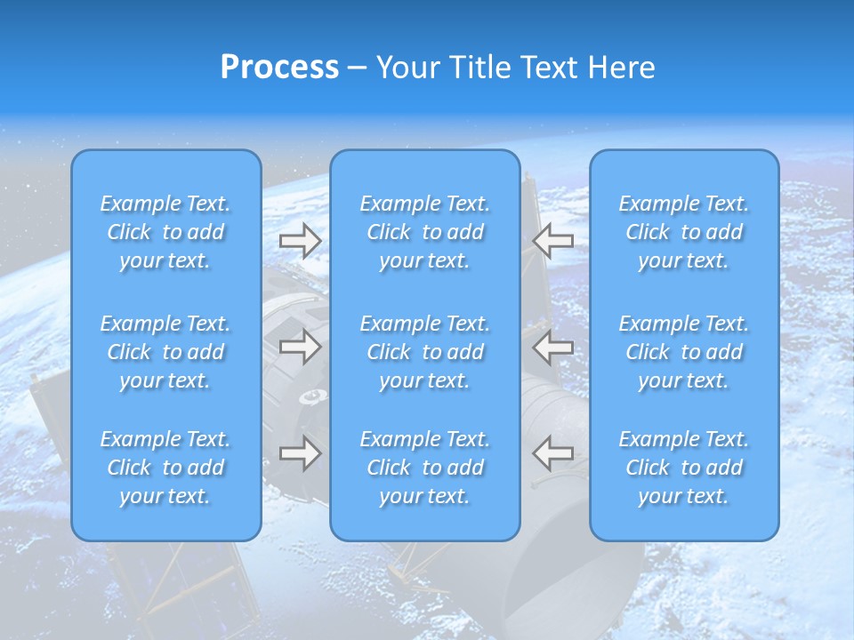 Space Telescope In Orbit PowerPoint Template