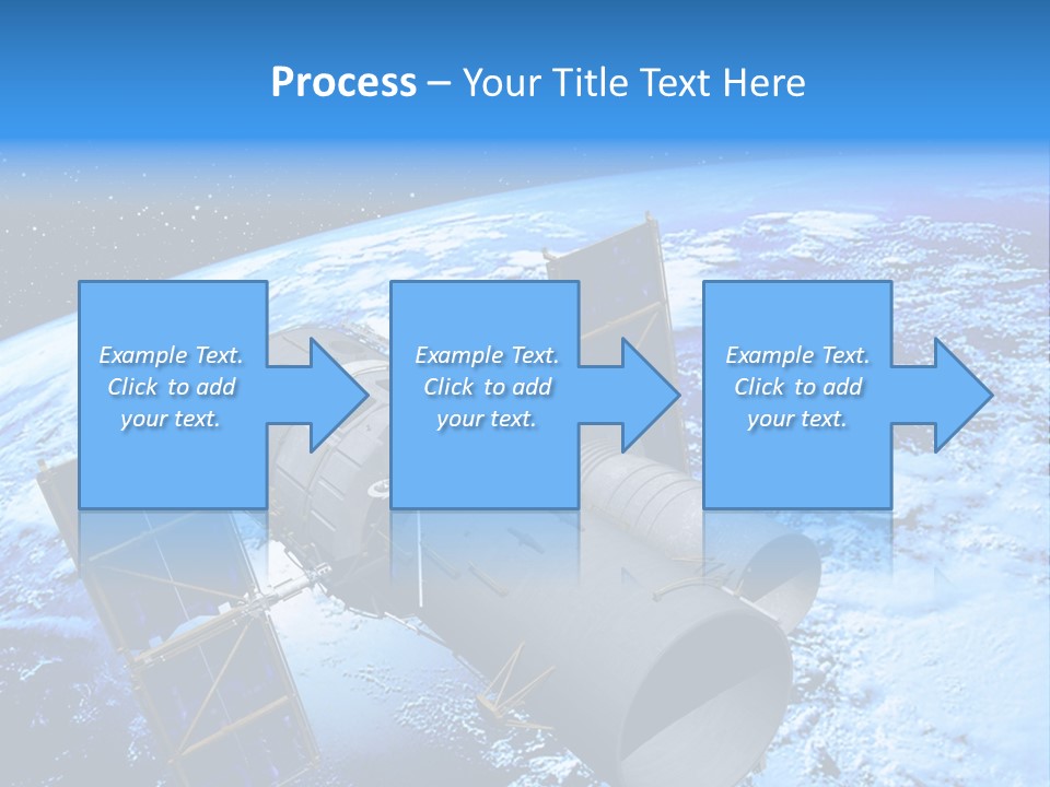 Space Telescope In Orbit PowerPoint Template