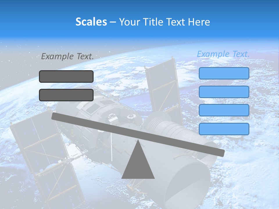 Space Telescope In Orbit PowerPoint Template