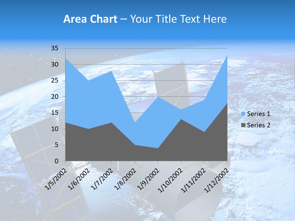 Space Telescope In Orbit PowerPoint Template