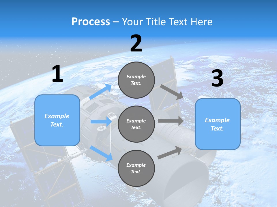 Space Telescope In Orbit PowerPoint Template