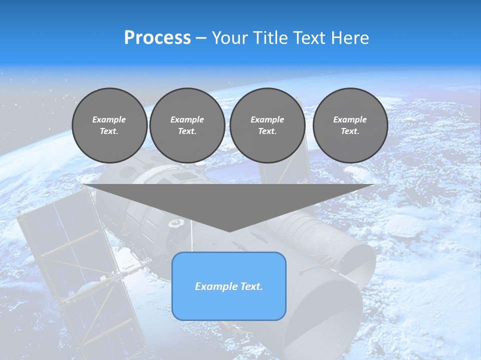 Space Telescope In Orbit PowerPoint Template