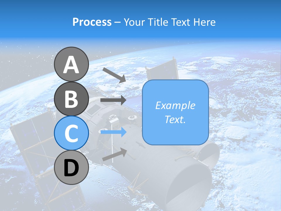 Space Telescope In Orbit PowerPoint Template