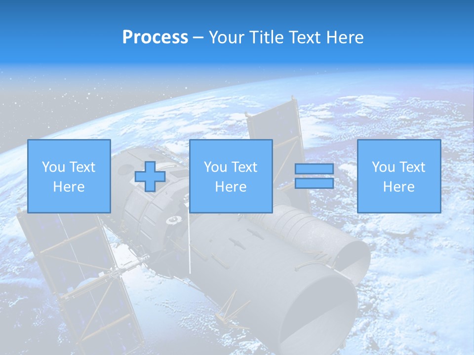 Space Telescope In Orbit PowerPoint Template