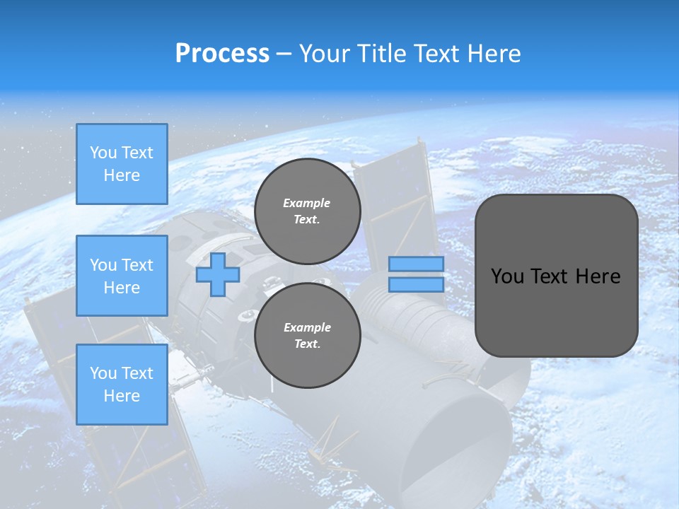 Space Telescope In Orbit PowerPoint Template