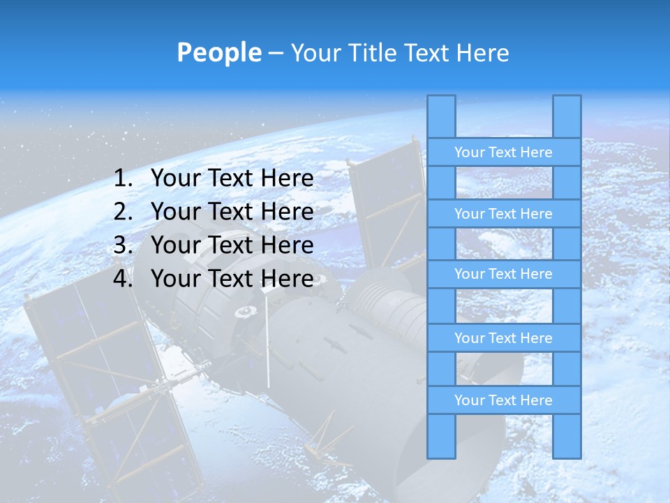 Space Telescope In Orbit PowerPoint Template