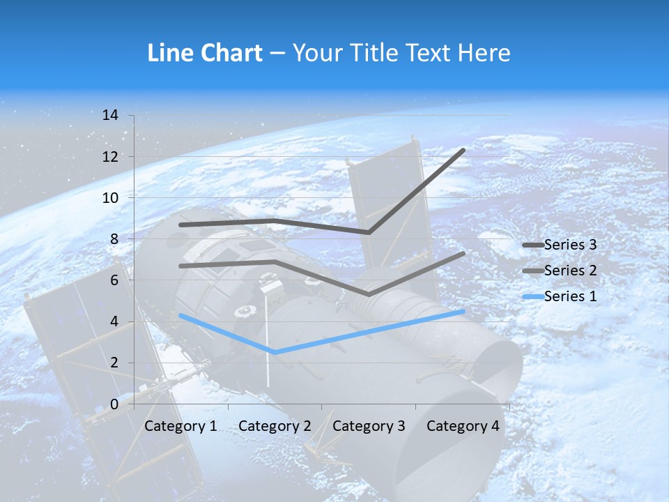 Space Telescope In Orbit PowerPoint Template