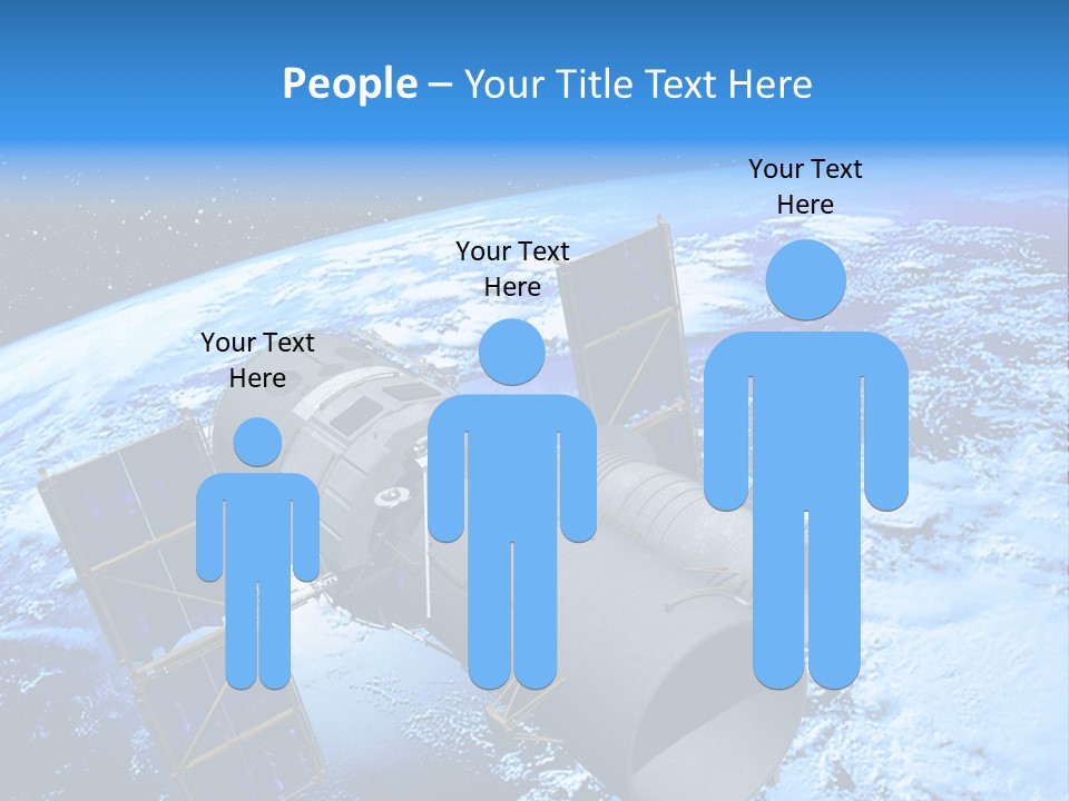 Space Telescope In Orbit PowerPoint Template