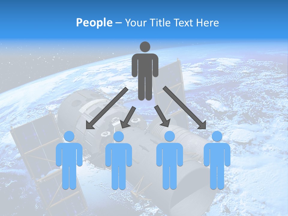 Space Telescope In Orbit PowerPoint Template