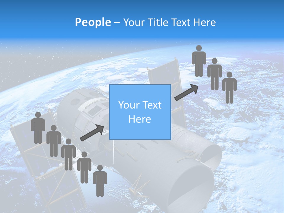Space Telescope In Orbit PowerPoint Template