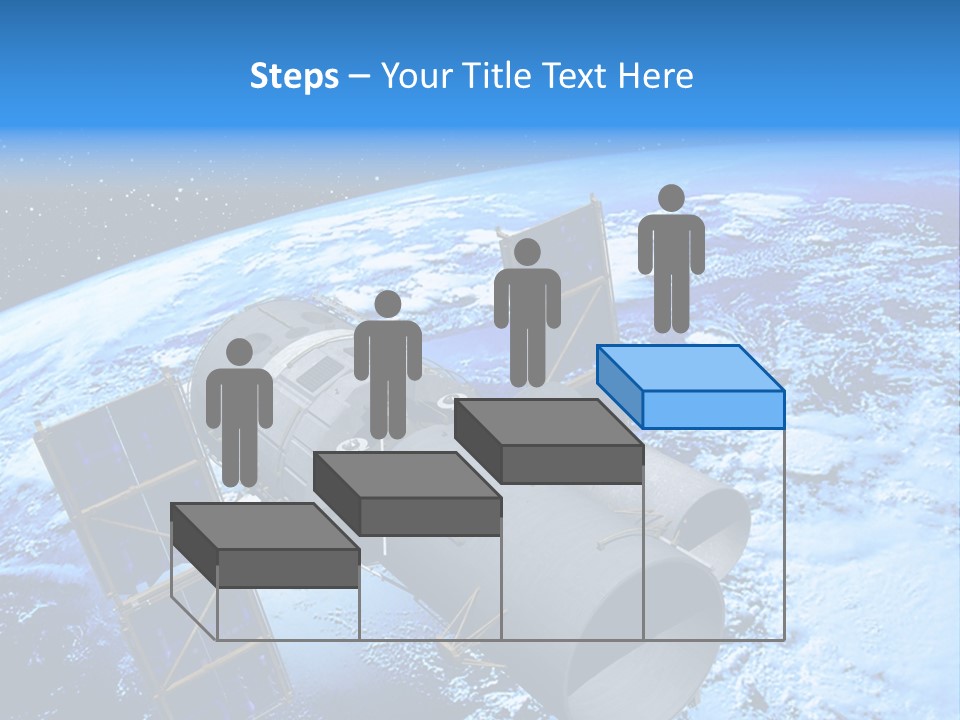 Space Telescope In Orbit PowerPoint Template