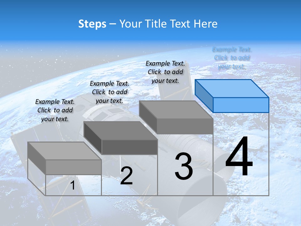 Space Telescope In Orbit PowerPoint Template