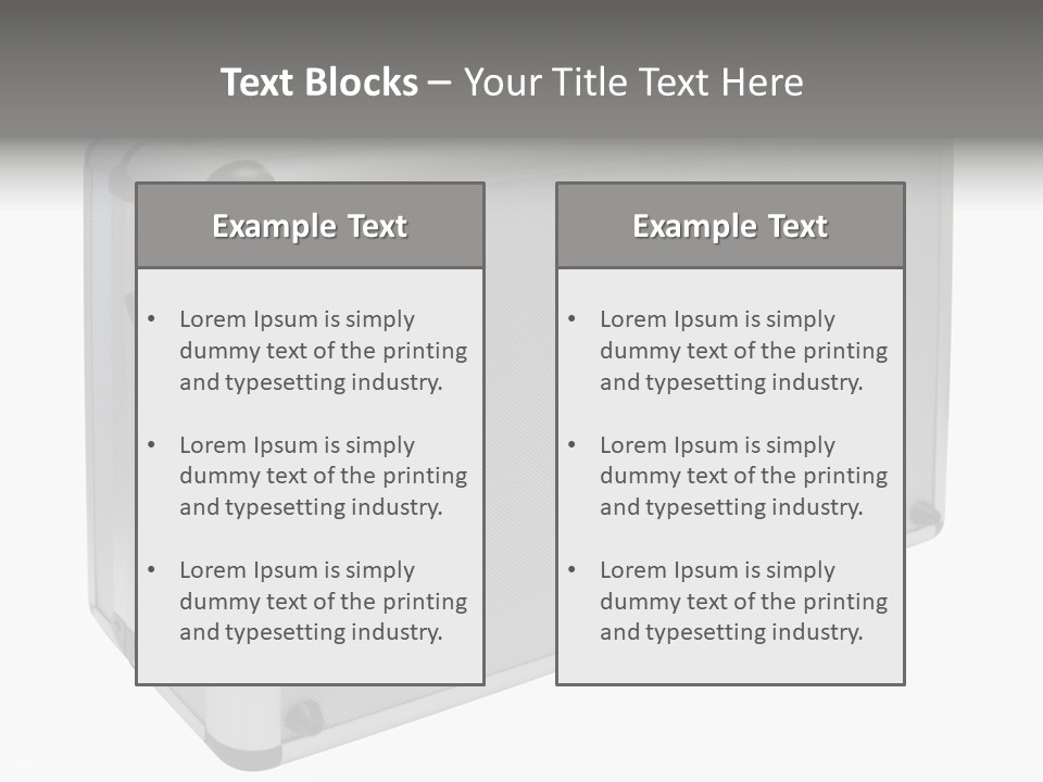 Metal Briefcase W/ Path PowerPoint Template