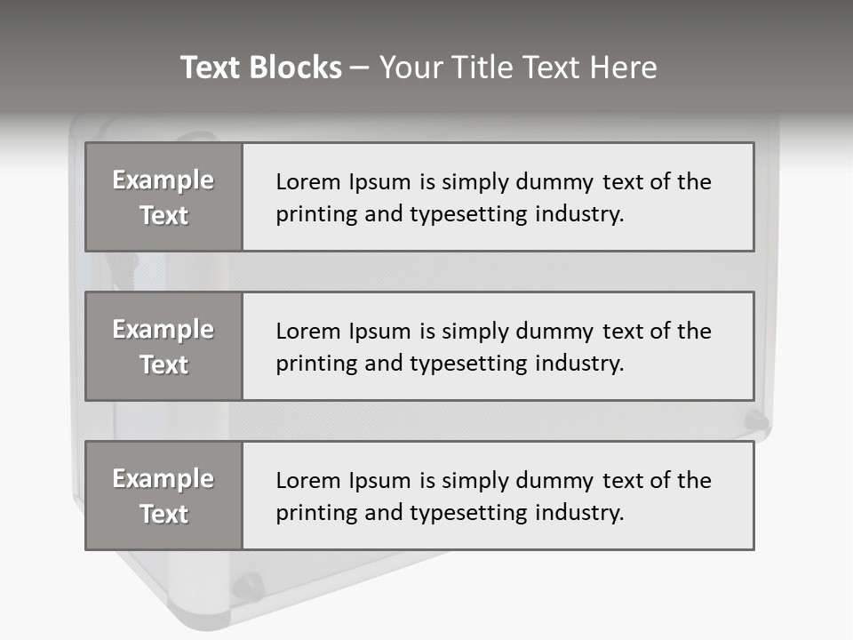 Metal Briefcase W/ Path PowerPoint Template