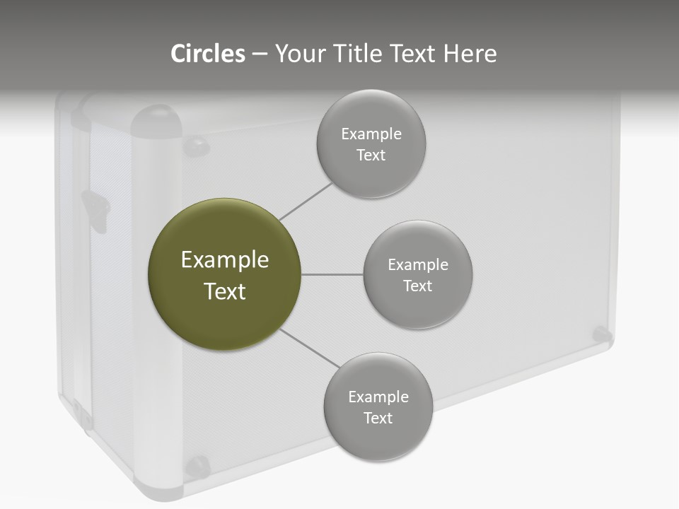 Metal Briefcase W/ Path PowerPoint Template
