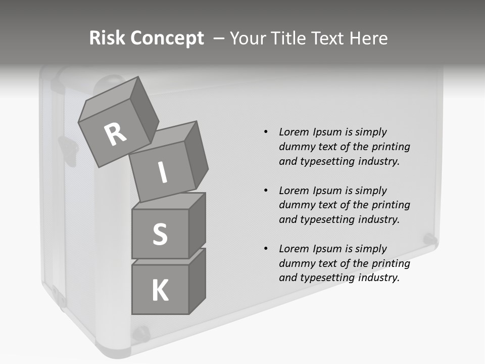 Metal Briefcase W/ Path PowerPoint Template