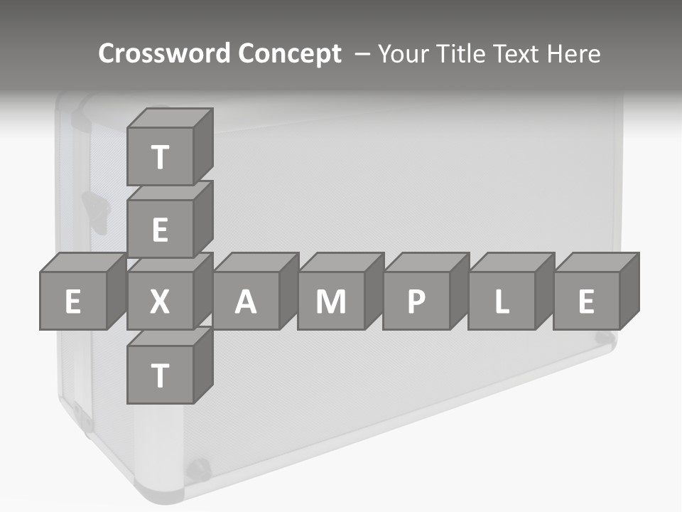 Metal Briefcase W/ Path PowerPoint Template