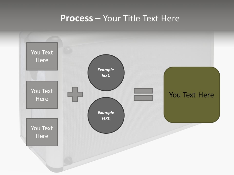 Metal Briefcase W/ Path PowerPoint Template