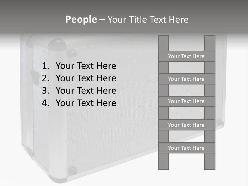 Metal Briefcase W/ Path PowerPoint Template