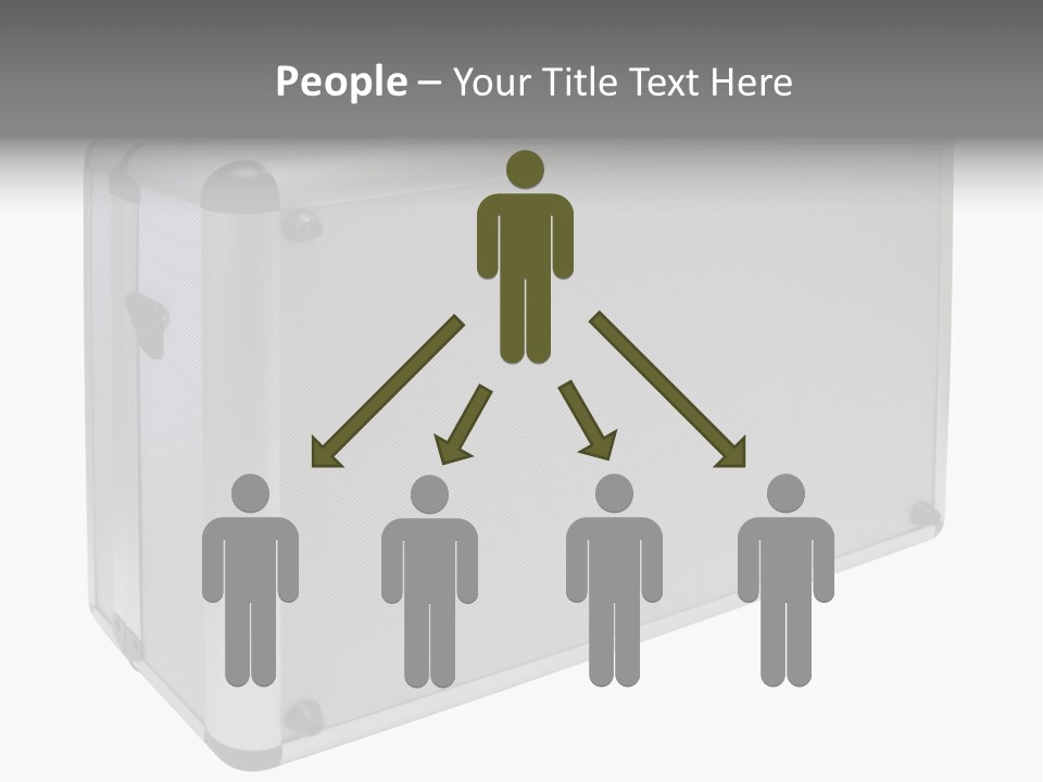 Metal Briefcase W/ Path PowerPoint Template