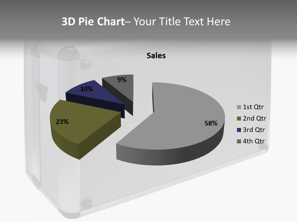 Metal Briefcase W/ Path PowerPoint Template