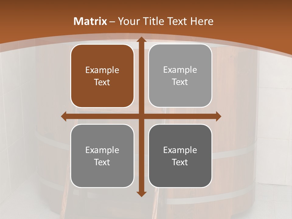 Wooden Bathtub In The Sauna PowerPoint Template