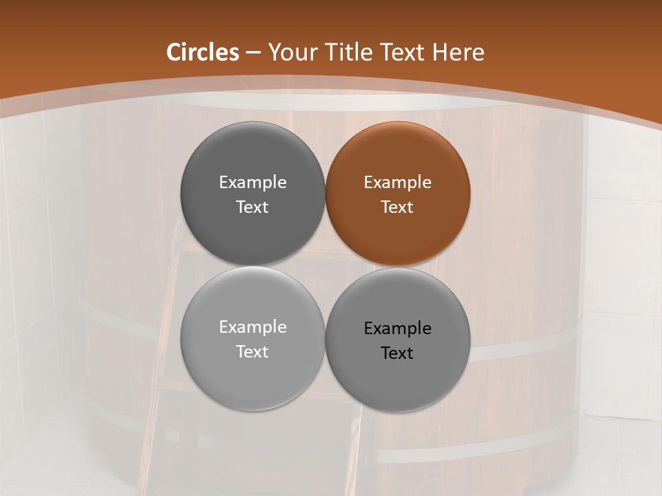 Wooden Bathtub In The Sauna PowerPoint Template