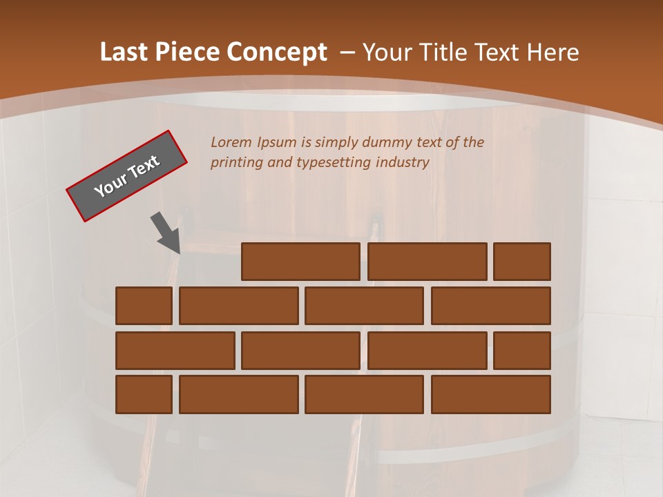 Wooden Bathtub In The Sauna PowerPoint Template