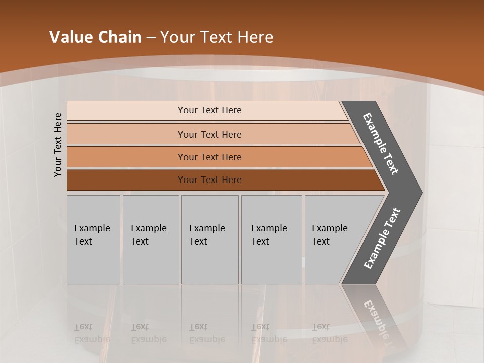 Wooden Bathtub In The Sauna PowerPoint Template