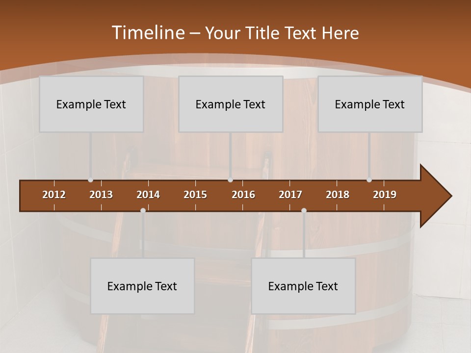 Wooden Bathtub In The Sauna PowerPoint Template