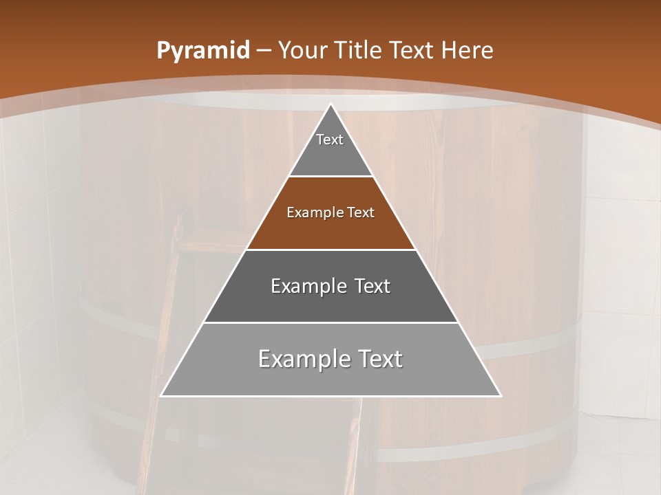 Wooden Bathtub In The Sauna PowerPoint Template