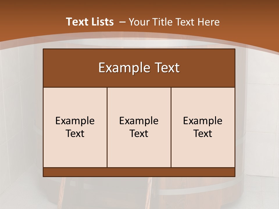 Wooden Bathtub In The Sauna PowerPoint Template