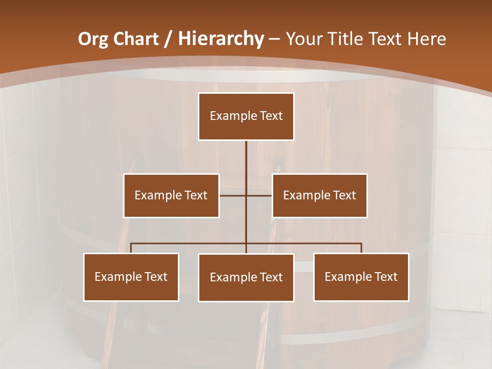 Wooden Bathtub In The Sauna PowerPoint Template