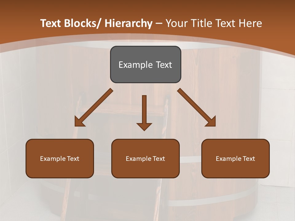 Wooden Bathtub In The Sauna PowerPoint Template