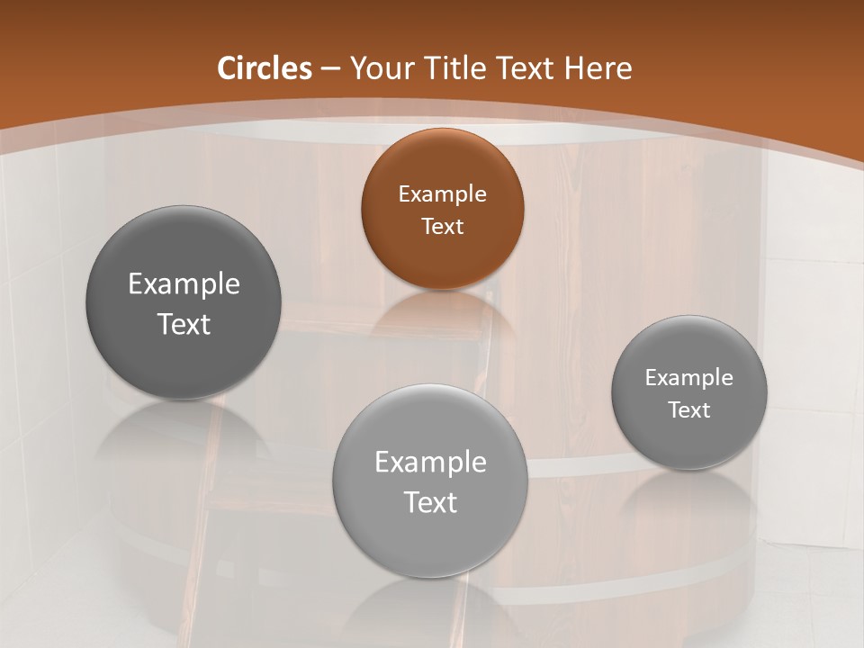 Wooden Bathtub In The Sauna PowerPoint Template