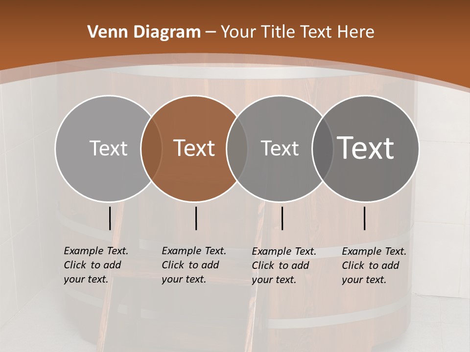 Wooden Bathtub In The Sauna PowerPoint Template