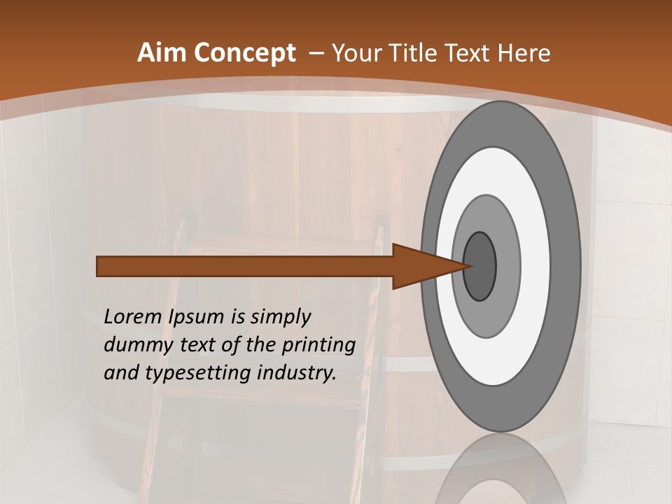 Wooden Bathtub In The Sauna PowerPoint Template