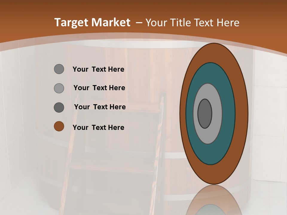 Wooden Bathtub In The Sauna PowerPoint Template