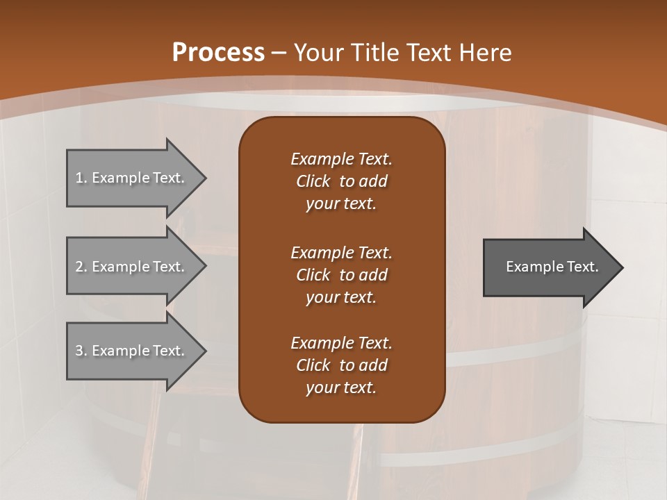 Wooden Bathtub In The Sauna PowerPoint Template