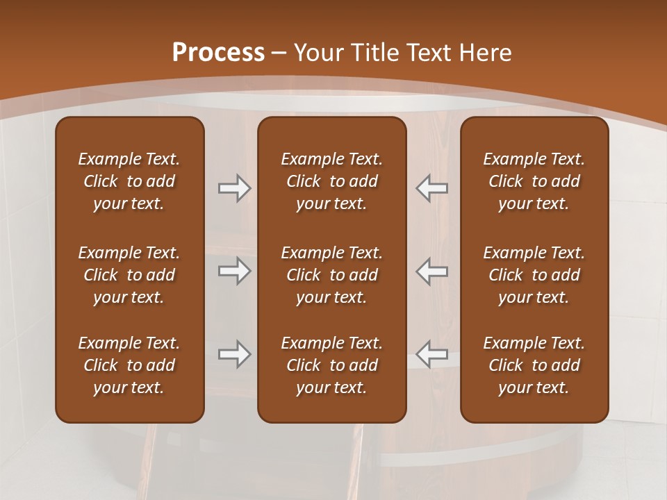 Wooden Bathtub In The Sauna PowerPoint Template